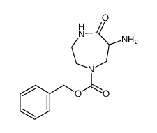 6-氨基-5-氧代-[1,4]二氮杂烷-1-羧酸苄酯结构式