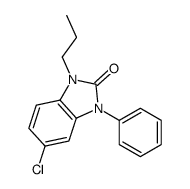 5-chloro-3-phenyl-1-propylbenzimidazol-2-one Structure
