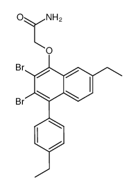 2-[2,3-Dibromo-7-ethyl-4-(4-ethyl-phenyl)-naphthalen-1-yloxy]-acetamide Structure