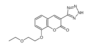 2H-1-Benzopyran-2-one, 8-(2-ethoxyethoxy)-3-(1H-tetrazol-5-yl)- Structure