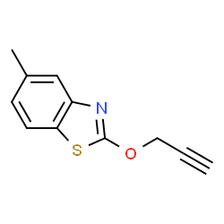 Benzothiazole, 5-methyl-2-(2-propynyloxy)- (9CI) structure