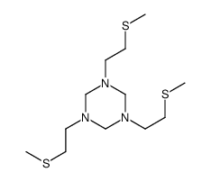 1,3,5-tris(2-methylsulfanylethyl)-1,3,5-triazinane结构式