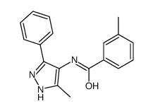 3-methyl-N-(5-methyl-3-phenyl-1H-pyrazol-4-yl)benzamide结构式