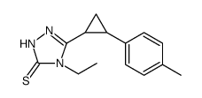 3H-1,2,4-Triazole-3-thione, 4-ethyl-2,4-dihydro-5-[2-(4-methylphenyl)cyclopropyl] Structure
