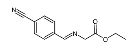 ethyl 2-(4-cyanobenzylideneamino)ethanoate结构式
