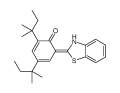 6-(3H-1,3-benzothiazol-2-ylidene)-2,4-bis(2-methylbutan-2-yl)cyclohexa-2,4-dien-1-one Structure