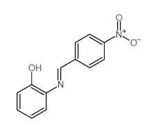 2-[(4-nitrophenyl)methylideneamino]phenol structure