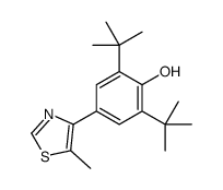 2,6-ditert-butyl-4-(5-methyl-1,3-thiazol-4-yl)phenol结构式