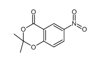 2,2-dimethyl-6-nitro-1,3-benzodioxin-4-one结构式