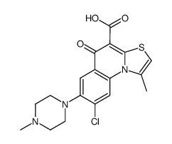 8-chloro-1-methyl-7-(4-methyl-1-piperazinyl)-5-oxo-5H-thiazolo[3,2-a]quinoline-4-carboxylic acid结构式