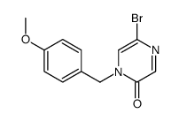 5-bromo-1-[(4-methoxyphenyl)methyl]pyrazin-2-one结构式