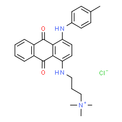 3-[[9,10-dihydro-9,10-dioxo-4-[(p-tolyl)amino]-1-anthryl]aminopropyl]trimethylammonium chloride structure