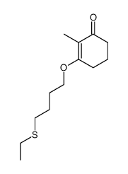 2-methyl-3-[4-(ethylthio)butoxy]cyclopent-2-en-1-one结构式