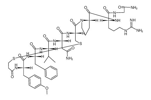 vasopressin, 1-deamino-(2-(O-methyl)Tyr)-4-Val-8-Arg- structure