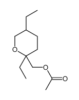 2,5-diethyltetrahydro-2H-pyran-2-methyl acetate结构式