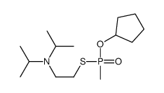 N-[2-[cyclopentyloxy(methyl)phosphoryl]sulfanylethyl]-N-propan-2-ylpropan-2-amine Structure