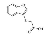 benzofuran-3-ylsulfanyl-acetic acid Structure