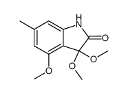 3,3,4-trimethoxy-6-methylindolin-2-one Structure