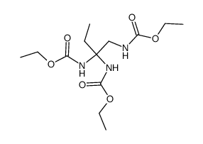 N,N',N''-(1-ethyl-ethane-1,1,2-triyl)-tris-carbamic acid triethyl ester Structure