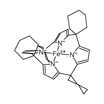 (tetrakis(cyclohexyl)porphyrinogenato)iron(III)结构式