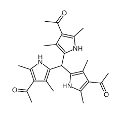 tris-(4-acetyl-3,5-dimethyl-pyrrol-2-yl)-methane结构式