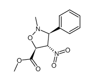 trans-N-Methyl-5-carbomethoxy-4-nitro-trans-3-phenylisoxazolidine结构式