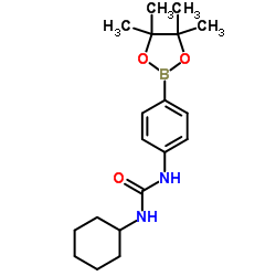1-CYCLOHEXYL-3-(4-(4,4,5,5-TETRAMETHYL-1,3,2-DIOXABOROLAN-2-YL)PHENYL)UREA structure