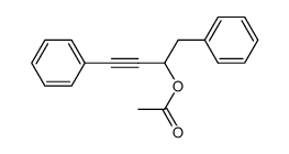 1-benzyl-3-phenylprop-2-ynyl acetate结构式