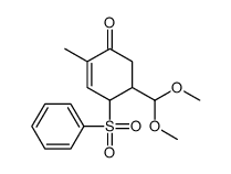 4-(benzenesulfonyl)-5-(dimethoxymethyl)-2-methylcyclohex-2-en-1-one结构式