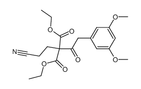 diethyl (2-cyanoethyl)<(3,5-dimethoxyphenyl)acetyl>malonate Structure
