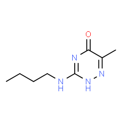 3-(butylamino)-6-methyl-1,2,4-triazin-5(4H)-one结构式