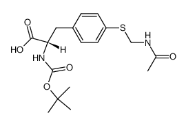 L-S-(acetamidomethyl)-Nα-t-butoxycarbonyl-4'-mercaptophenylalanine结构式