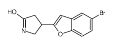 4-(5-bromo-1-benzofuran-2-yl)pyrrolidin-2-one结构式