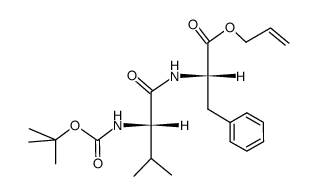 N-tert-Butyloxycarbonyl-L-valyl-L-phenylalanin-allylester Structure