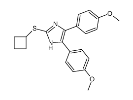 2-cyclobutylsulfanyl-4,5-bis(4-methoxyphenyl)-1H-imidazole Structure