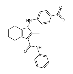 2-methyl-1-(4-nitro-anilino)-3-phenylcarbamoyl-4,5,6,7-tetrahydro-indol Structure