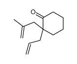 2-(2-methylprop-2-enyl)-2-prop-2-enylcyclohexan-1-one Structure