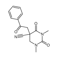 1,3-Dimethyl-2,4-dioxo-5-(2-oxo-2-phenyl-ethyl)-hexahydro-pyrimidine-5-carbonitrile结构式