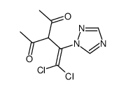 3-[2,2-dichloro-1-(1,2,4-triazol-1-yl)ethenyl]pentane-2,4-dione Structure