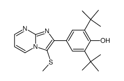 2-(3,5-di-tert-butyl-4-hydroxyphenyl)-3-methylthioimidazo<1,2-a>pyrimidine Structure