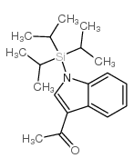 3-乙酰基-N-三异丙基硅基吲哚结构式