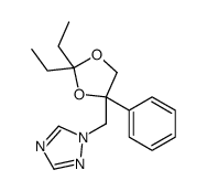 1-[(2,2-diethyl-4-phenyl-1,3-dioxolan-4-yl)methyl]-1,2,4-triazole Structure
