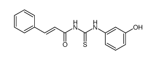 N-(3-Hydroxylphenyl)-N'-3-phenylpropenoylthiourea结构式