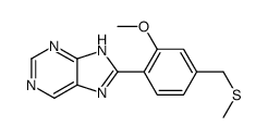 8-[2-methoxy-4-(methylsulfanylmethyl)phenyl]-7H-purine Structure