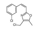 4-(chloromethyl)-2-[2-(3-chlorophenyl)ethenyl]-5-methyl-1,3-oxazole结构式