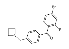 4'-AZETIDINOMETHYL-4-BROMO-2-FLUOROBENZOPHENONE结构式