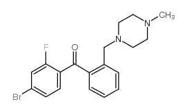 4-BROMO-2-FLUORO-2'-(4-METHYLPIPERAZINOMETHYL) BENZOPHENONE结构式