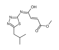 methyl (E)-4-[[5-(2-methylpropyl)-1,3,4-thiadiazol-2-yl]amino]-4-oxobut-2-enoate结构式