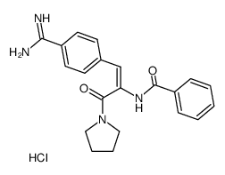N-[(Z)-2-(4-Carbamimidoyl-phenyl)-1-(pyrrolidine-1-carbonyl)-vinyl]-benzamide; hydrochloride Structure
