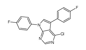 4-chloro-5,7-bis(4-fluorophenyl)pyrrolo[2,3-d]pyrimidine结构式